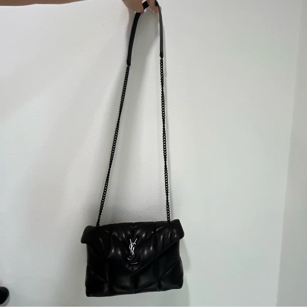 Saint Laurent Black Toy Puffer Crossbody Bag - Picture 4 of 16